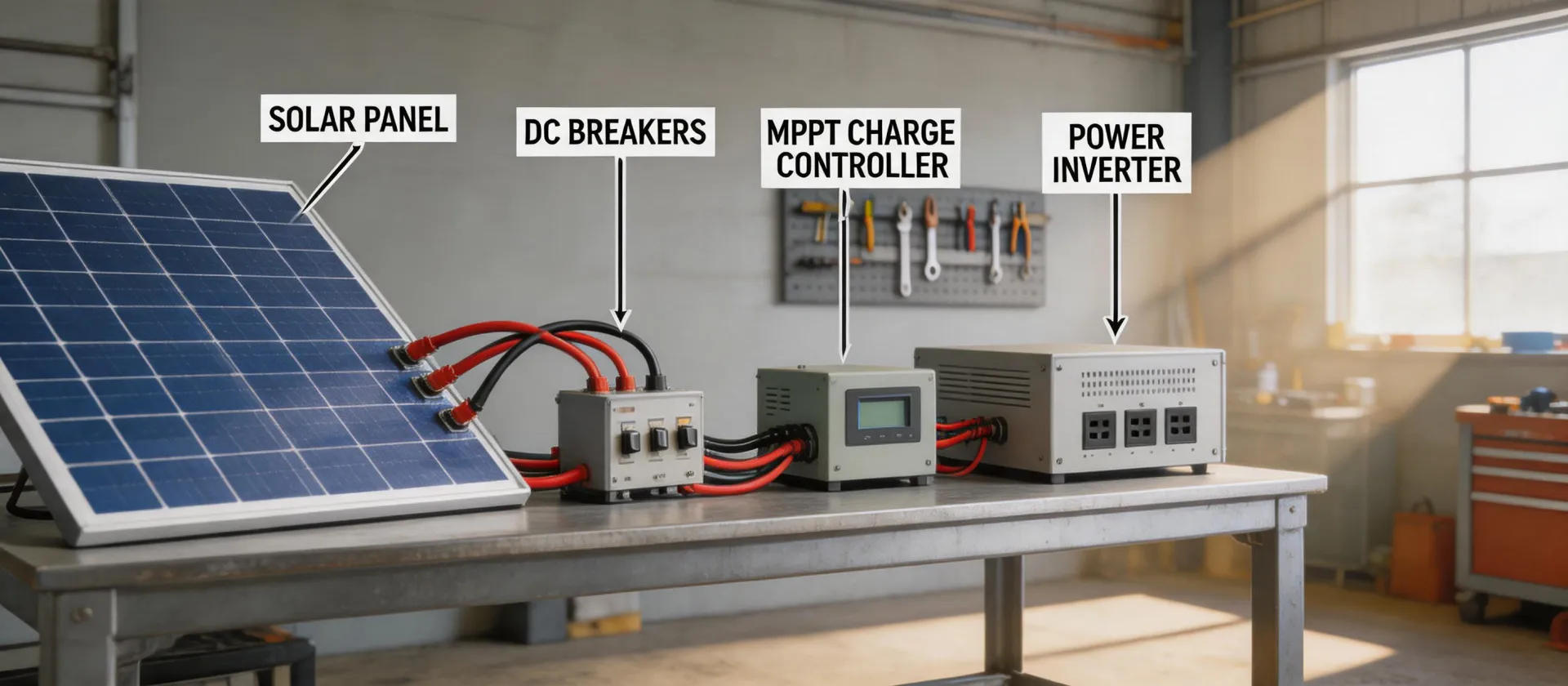 Off-grid solar controller installation