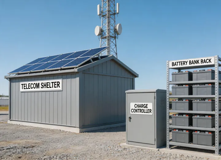 Telecom solar battery system